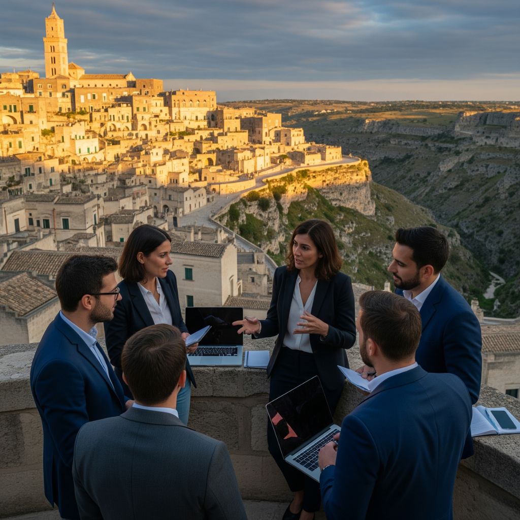 Team di professionisti discute offerte lavoro Basilicata